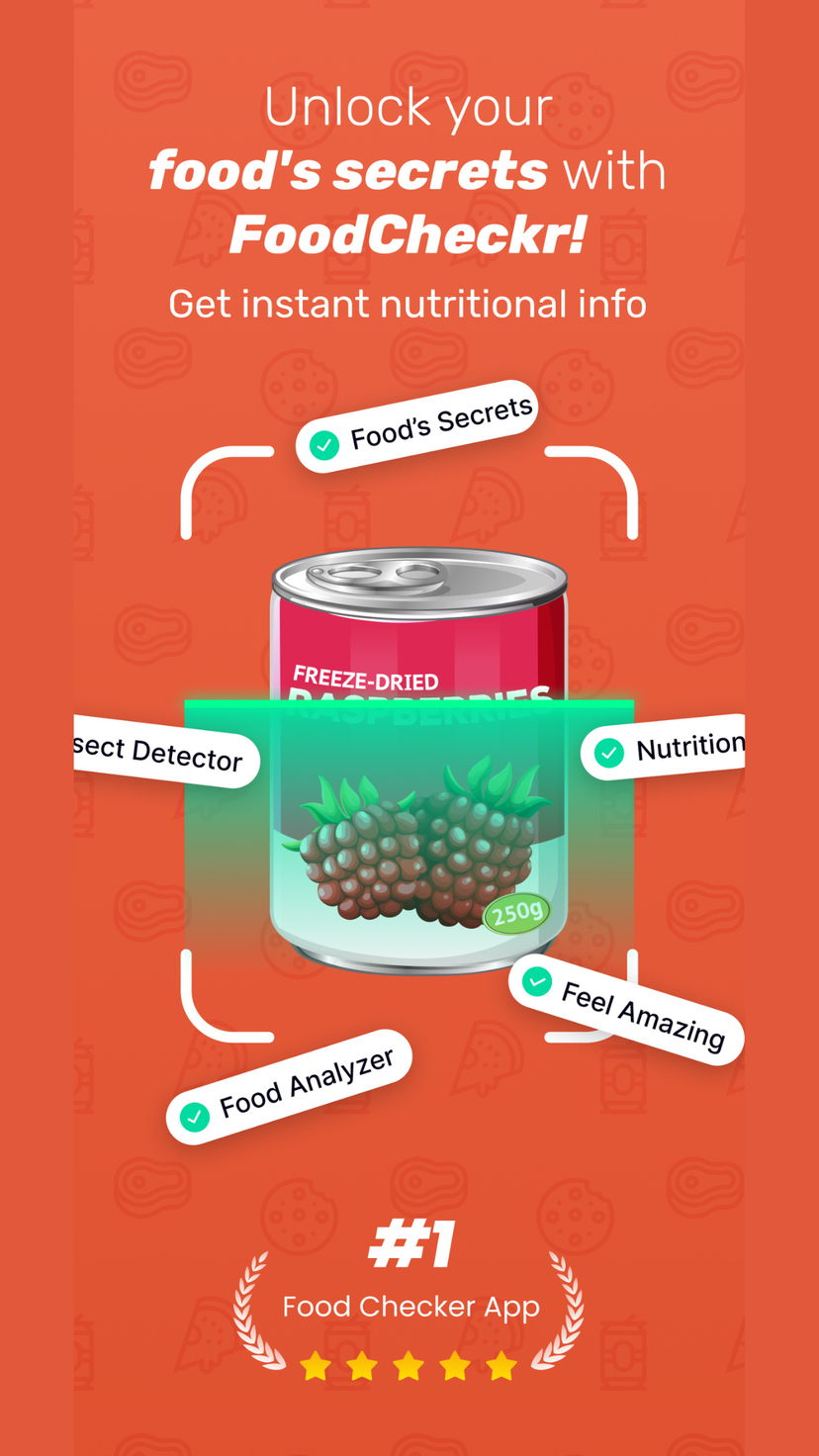 FoodCheckr feature overview: insect detector, nutrition analysis and food analyzer for iPhone